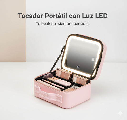 LumiCase Estuche Portatil Maquillaje Luz Led