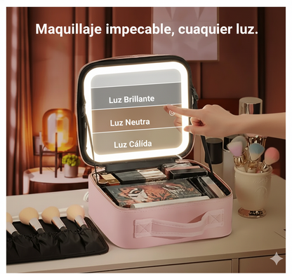 LumiCase Estuche Portatil Maquillaje Luz Led
